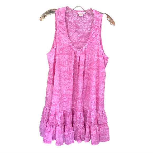 Long pink sleeveless top - Picture 6 of 11